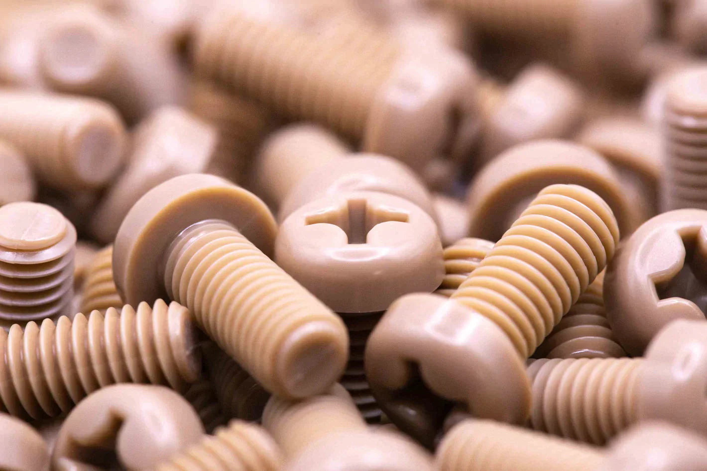 PEEK M4 Screws, Nuts, Bolts, Washers - High Performance Polymer-Plastic Fastener Components