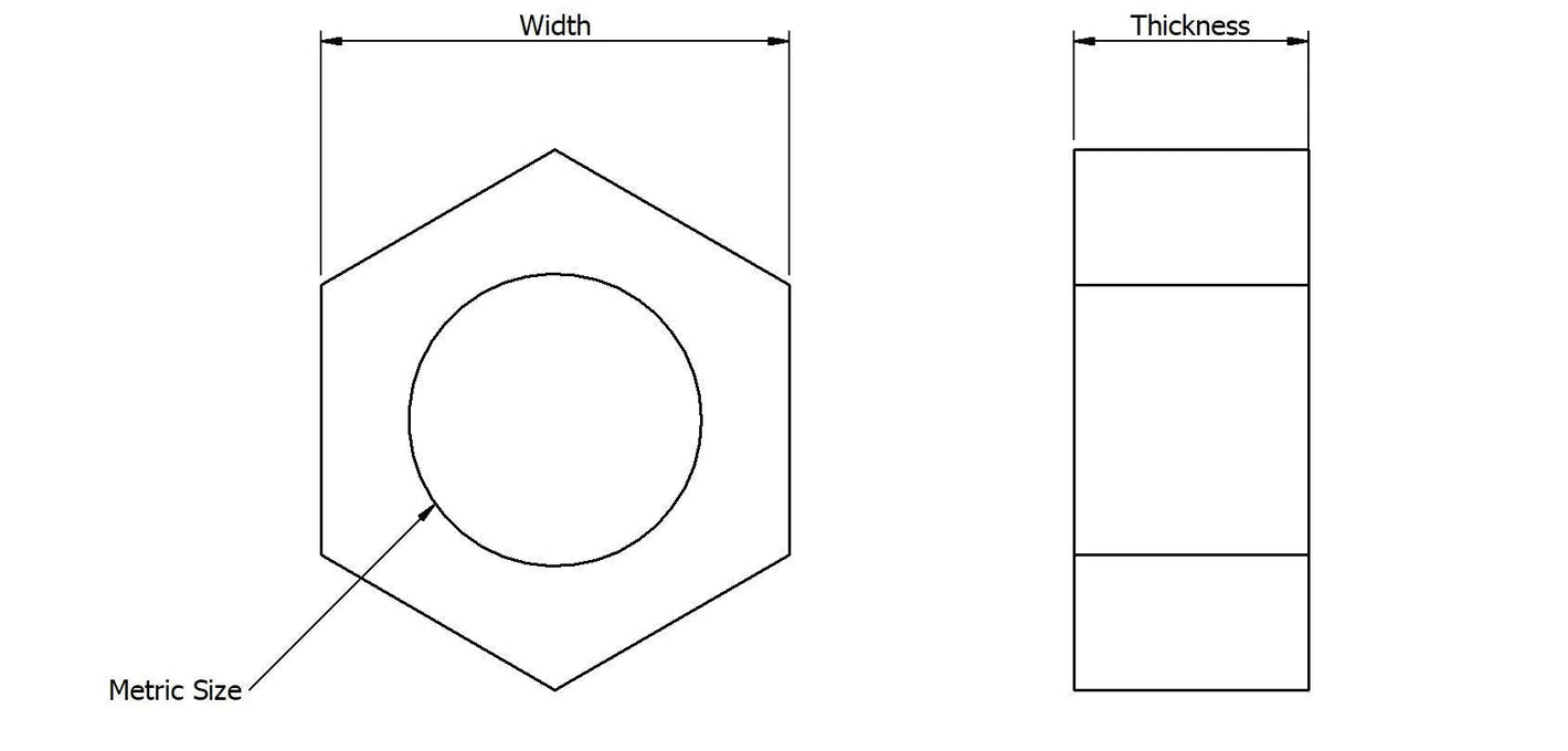 Sechskantmuttern aus Polymer