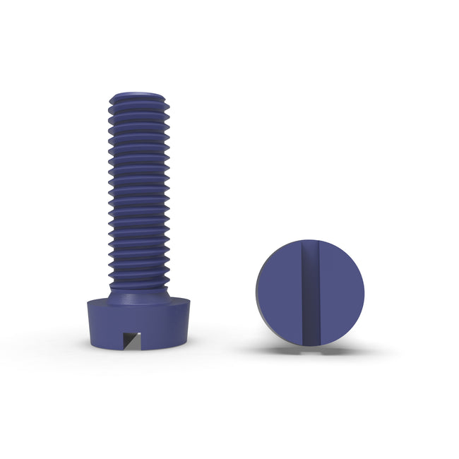 PTFE Coated Stainless Steel Slotted Cheese Head Screw - DIN 84