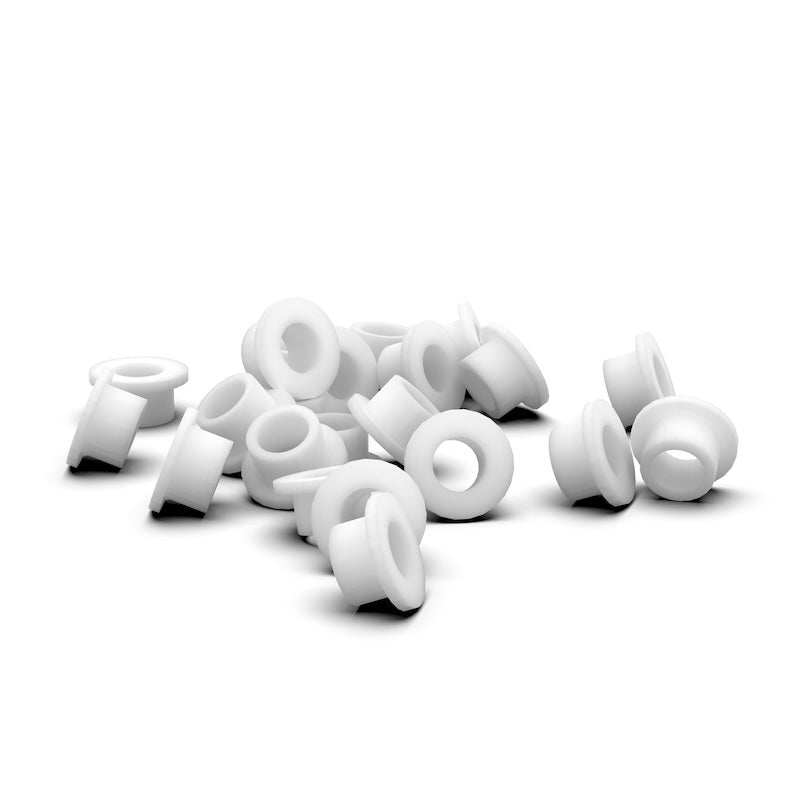 Kundenspezifisch gefertigte Flanschbuchsen aus Polytetrafluorethylen (PTFE)