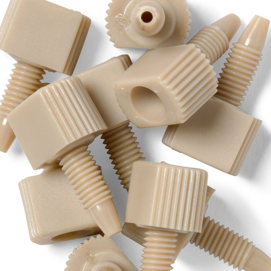 Raccord à tête plate HPLC PEEK (pour tube de diamètre extérieur 1/16")