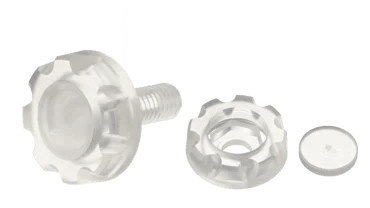 Polycarbonate Knurled Bolt Cap - High Performance Polymer-Plastic Fastener Components