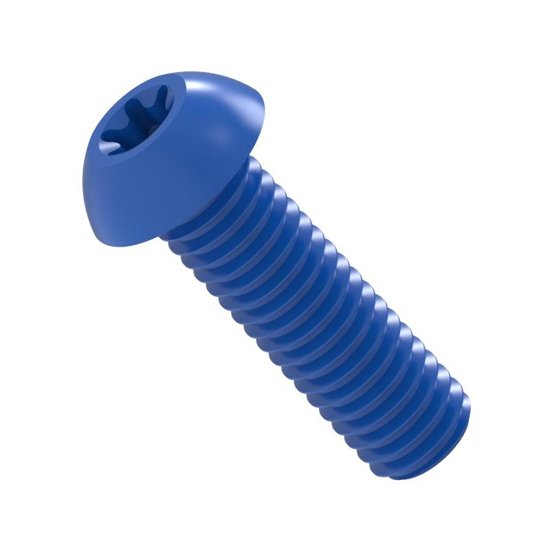 PTFE Coated Stainless Steel Torx-Hexalobular Button Head Screws - High Performance Polymer-Plastic Fastener Components